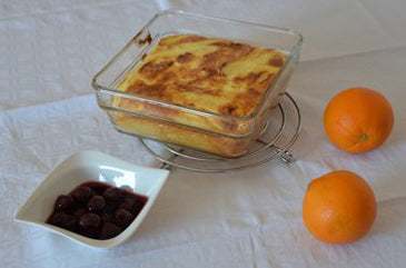 Soufflé de queso y naranjas