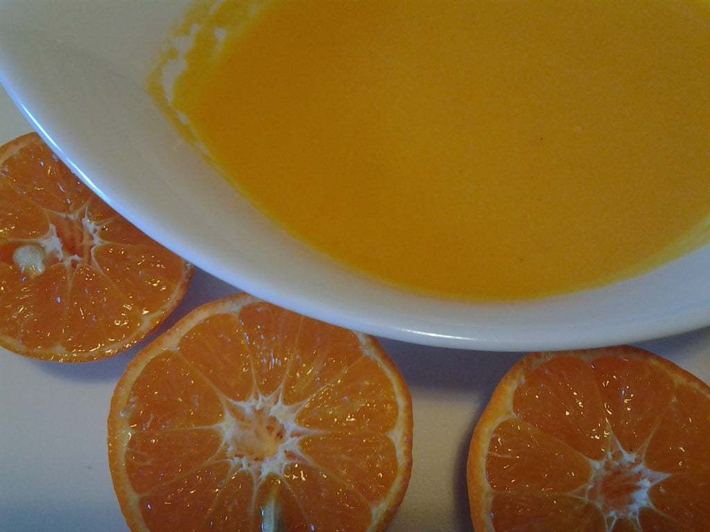 Crema de zanahoria a la mandarina