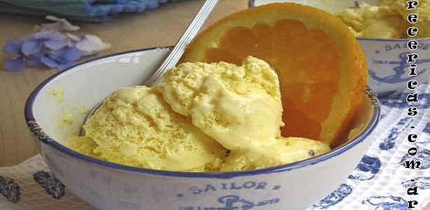Helado con sabor a naranja