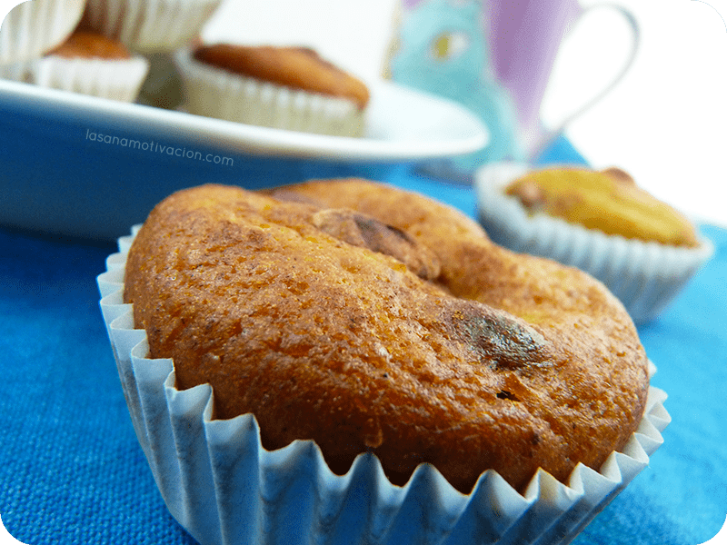 Muffins de calabaza y naranja con opción vegana