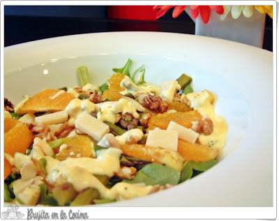 Ensalada de rúcula y naranja