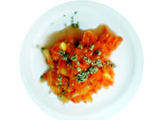 Ensalada mandarina y zanahoria con opción vegana