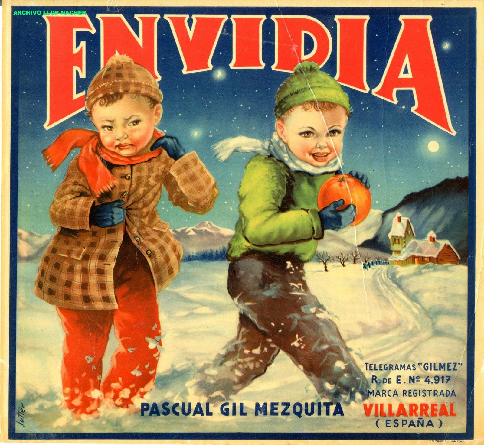 Etiquetas naranjeras