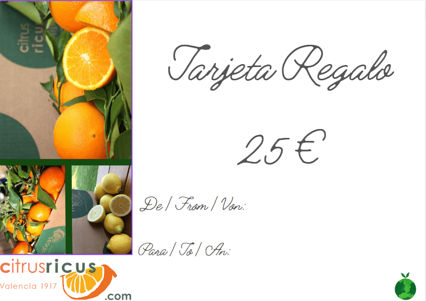 Tarjeta de Regalo de 25 € de CitrusRicus