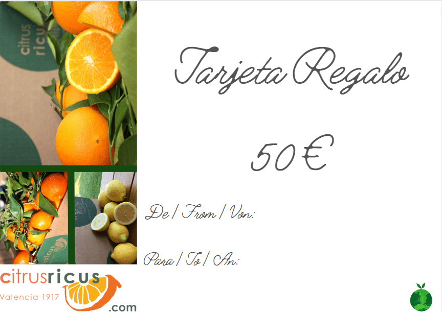 Tarjeta de Regalo de 50 € de CitrusRicus